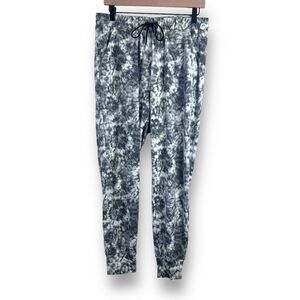 Skye's The Limit Women's M Drawstring Jogger Pants Gray Tie‎ Dye Loungewear New